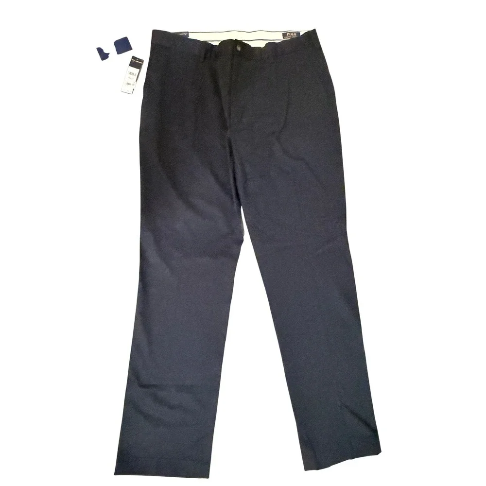 Polo Ralph Lauren Stretch Classic Fit Pants Mens Tag Size 38x34 Navy Chino